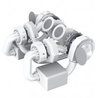 瑞士PBS Turbo TCA44軸流式渦輪增壓器 用于船舶行業使用