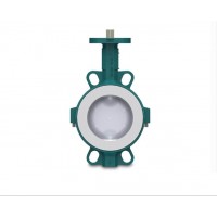 InterApp蝶閥BiancaDN32適用于腐蝕性流體和高純度應用PTFE 內襯